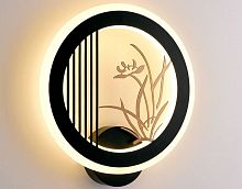 Светильник светодиодный Мелодия Света Цветок 6115-28W 28Вт 220В 3000К Черный картинка 